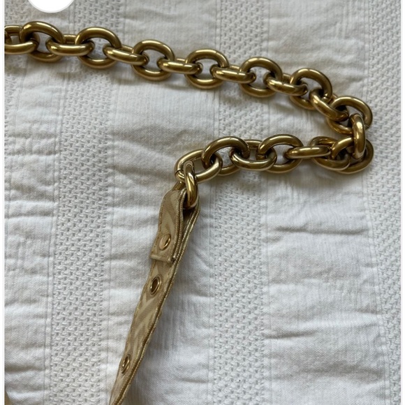 Fendi Baguette Double Flap Bag Zucca FF Canvas Coated Gold Authentic Vintage - Picture 3 of 11